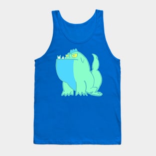 Blue and Turquoise Dinosaur Tank Top